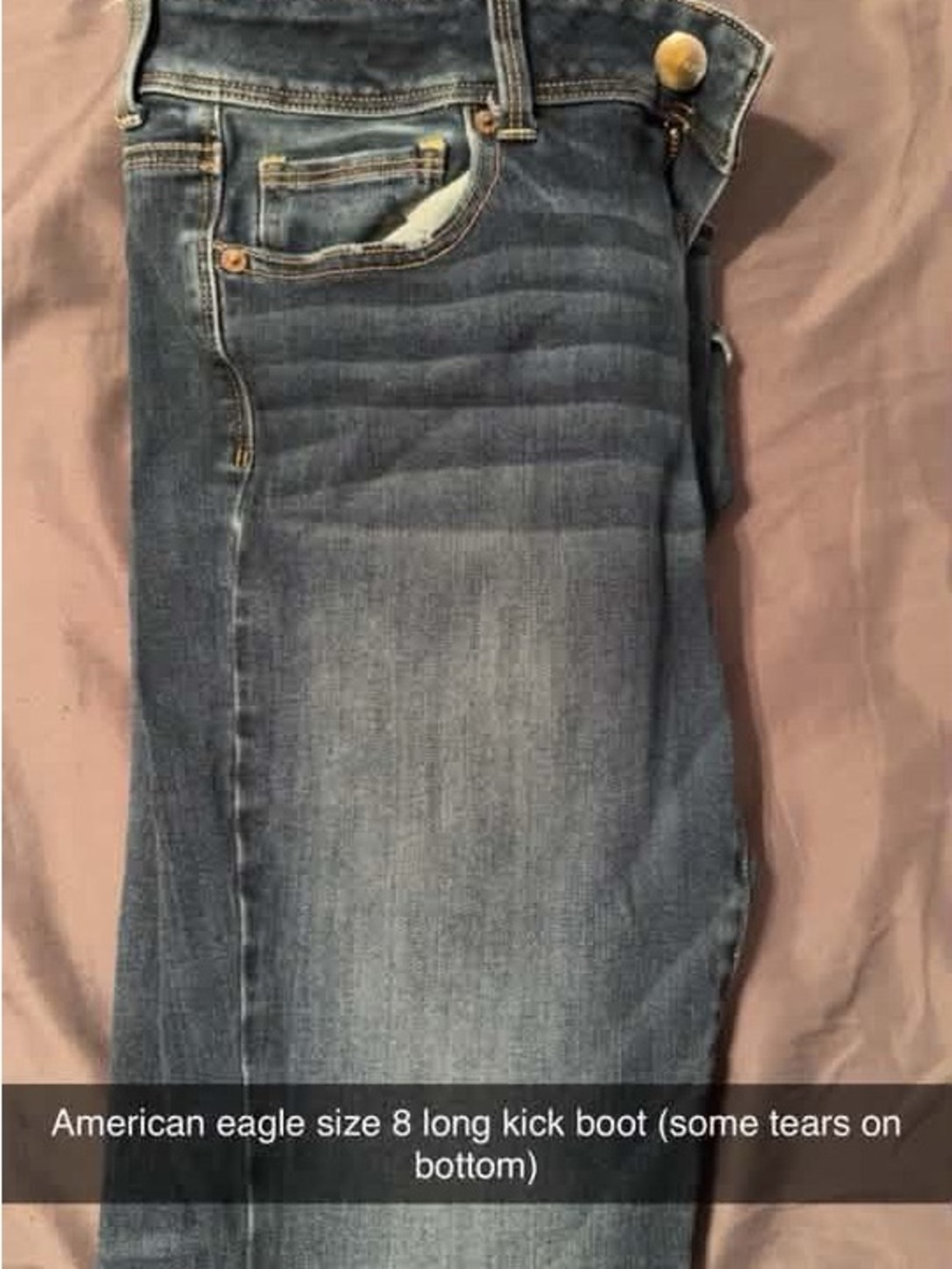 American Eagle Outfitters Faded Blue Kick Boot Jeans